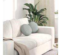 vidaXL Cuscini per Seduta 2 pz Velluto Grigio chiaro Ø30 x 13 cm