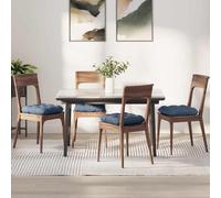 vidaXL Cuscini per Seduta 4 pcs Blu 45 x 45 cm Tessuto in Cords