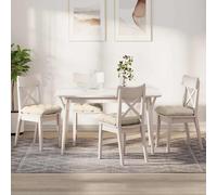 vidaXL Cuscini per Seduta 4 pcs Crema 45 x 45 cm Tessuto in Cords