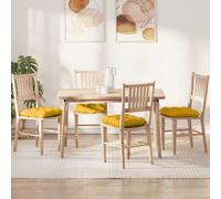 vidaXL Cuscini per Seduta 4 pcs Giallo Chiaro 45 x 45 cm