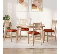 vidaXL Cuscini per Seduta 4 pcs Rosso Arancio 40 x 40 cm