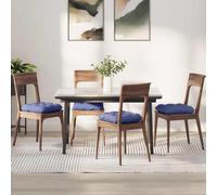 Cuscini per Seduta 4 pz Tessuto Blu jeans 40 x 40 x 12 cm