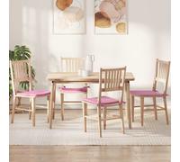 vidaXL Cuscini per Seduta 4 pz Tessuto Rosa 40 x 40 x 3 cm