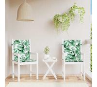 vidaXL Cuscini posteriori Foglia 2 pcs Motivo Foglia 100 x 50 x 3 cm