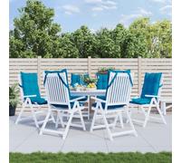 vidaXL Cuscini per sedia con schienale alto 6 pz Tessuto Oxford Blu chiaro
