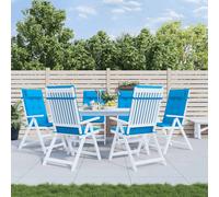 vidaXL Cuscini Sedia con Schienale Alto 6 pz Blu Chiaro Tessuto Oxford