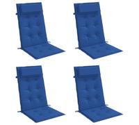 vidaXL Cuscini Sedia con Schienale Alto 6 pz Blu Reale Tessuto Oxford