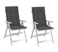 vidaXL Cuscini Sedia Schiena Alta 2 Antracite Mélange 120x50x4 Tessuto