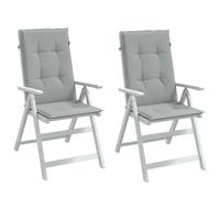 vidaXL Cuscini Sedia Schiena Alta 2 Grigio Mélange 120x50x4 Tessuto