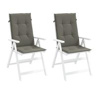 vidaXL Cuscini Sedia Schiena Alta 2 Grigio Mélange 120x50x4 Tessuto