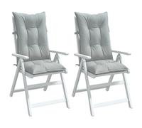 vidaXL Cuscini Sedia Schiena Alta 2 Grigio Mélange 120x50x7 Tessuto