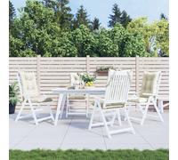 vidaXL Cuscini Sedia Schiena Alta 4 Crema Mélange 120x50x7 Tessuto