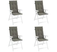 vidaXL Cuscini Sedia Schiena Alta 4 Grigio Mélange 120x50x4 Tessuto