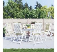 vidaXL Cuscini Sedia Schiena Alta 6 Crema Mélange 120x50x7 Tessuto