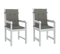 vidaXL Cuscini Sedia Schiena Bassa 4 pz Grigio Mélange 100x50x4 cm