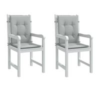 vidaXL Cuscini Sedia Schiena Bassa 4 pz Grigio Mélange 100x50x4 cm