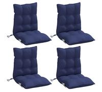 vidaXL Cuscini Sedia Schienale Basso 4 pz Blu Marino in Tessuto Oxford