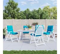 vidaXL Cuscini Sedia Schienale Basso 4 pz Turchese in Tessuto Oxford