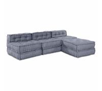 vidaXL Cuscino 4 pcs Grigio 70 x 70 x 54 cm Poliestere