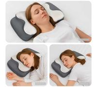 vidaXL Cuscino cervicale Bianco Schiuma Memory 58 x 37,5 x 12 cm