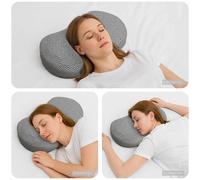 vidaXL Cuscino cervicale Grigio Schiuma Memory 53 x 34,5 x 10,5 cm