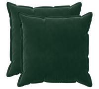 vidaXL Cuscino con cuscino HOUTEN 2 pz Verde Scuro Velluto