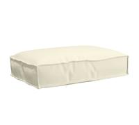 vidaXL Cuscino per Pallet 60 x 40 x 8 cm, Colore Crema. È Resistente all'Acqua e Facile da togliere. Ha Un Design Moderno, Perfetto per sedie e panchine, Sia Interne Che Esterne. Ottimo per Il Tuo gi