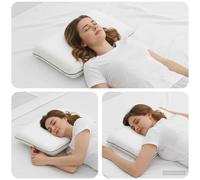 vidaXL Cuscino da Letto Tinta unita Bianco 30 x 50 x 9 cm