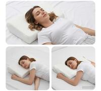 vidaXL Cuscino da Letto Tinta unita Bianco 60 x 37 x 12,5 cm