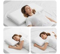vidaXL Cuscino da Letto Tinta unita Bianco 70 x 35 x 10 cm Schiuma Gel