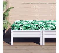vidaXL Cuscino Pallet Motivo a Foglie 60x60x9,5 cm in Tessuto Oxford