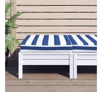 vidaXL Cuscino Pallet Strisce Bianche e Blu 60x60x8 cm Tessuto Oxford