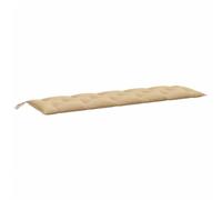 vidaXL Cuscino Panca da Giardino Beige mélange 180x50x7 cm in Tessuto, Cuscino, Cuscino per Panca, Cuscino per Sedile, Cuscino per Esterni