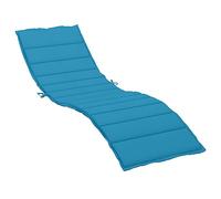 vidaXL Cuscino per chaise longue Blu 200x50x4 cm Tessuto