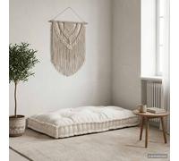 vidaXL Cuscino per Divano Pallet Crema 120 x 80 x 12 cm Tessuto