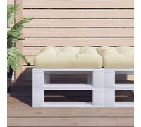 vidaXL Cuscino per Divano Pallet Crema 60x60x12 cm