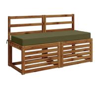 vidaXL Cuscino per la seduta SOEST 100% Poliestere Verde Oliva