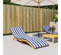 vidaXL Cuscino per Lettino a Righe Bianche e Blu in Tessuto Oxford