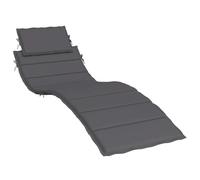 vidaXL Cuscino per Lettino Antracite 186x58x4 cm in Tessuto Oxford