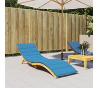 vidaXL Cuscino per chaise longue Blu 200x50x4 cm Tessuto