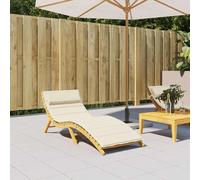 vidaXL Cuscino per Lettino Crema 180x60x4 cm in Tessuto Oxford