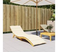 vidaXL Cuscino per Lettino Crema 200x70x3 cm in Tessuto Oxford