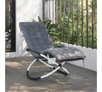 vidaXL Cuscino per Lettino Grigio 160x50x10 cm Finta Pelle Scamosciata