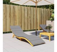 vidaXL Cuscino per Lettino Grigio 200x70x3 cm in Tessuto Oxford