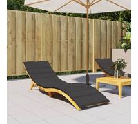 vidaXL Cuscino per Lettino Nero 200x60x3 cm in Tessuto Oxford