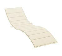 vidaXL Cuscino per Lettino Prendisole Elegante Resistente Arredi Tessili Esterni Sdraio Decorativo Crema 200x60x3 cm in Tessuto Oxford