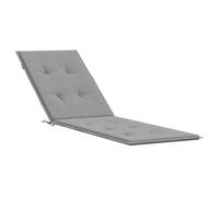 vidaXL Cuscino per Lettino Prendisole Elegante Resistente Arredi Tessili Esterni Sdraio Decorativo Grigio (75+105) x50x3 cm in Tessuto Poliestere