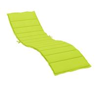 vidaXL Cuscino per Lettino Prendisole Elegante Resistente Arredi Tessili Esterni Sdraio Decorativo Verde Brillante 200x60x3 cm in Tessuto Oxford
