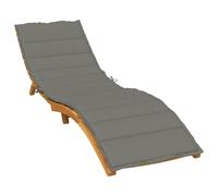 vidaXL Cuscino per Lettino Prendisole Grigio Scuro Mélange 200x50x4cm