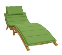 vidaXL Cuscino per Lettino Prendisole Verde Mélange 186x58x4cm Tessuto